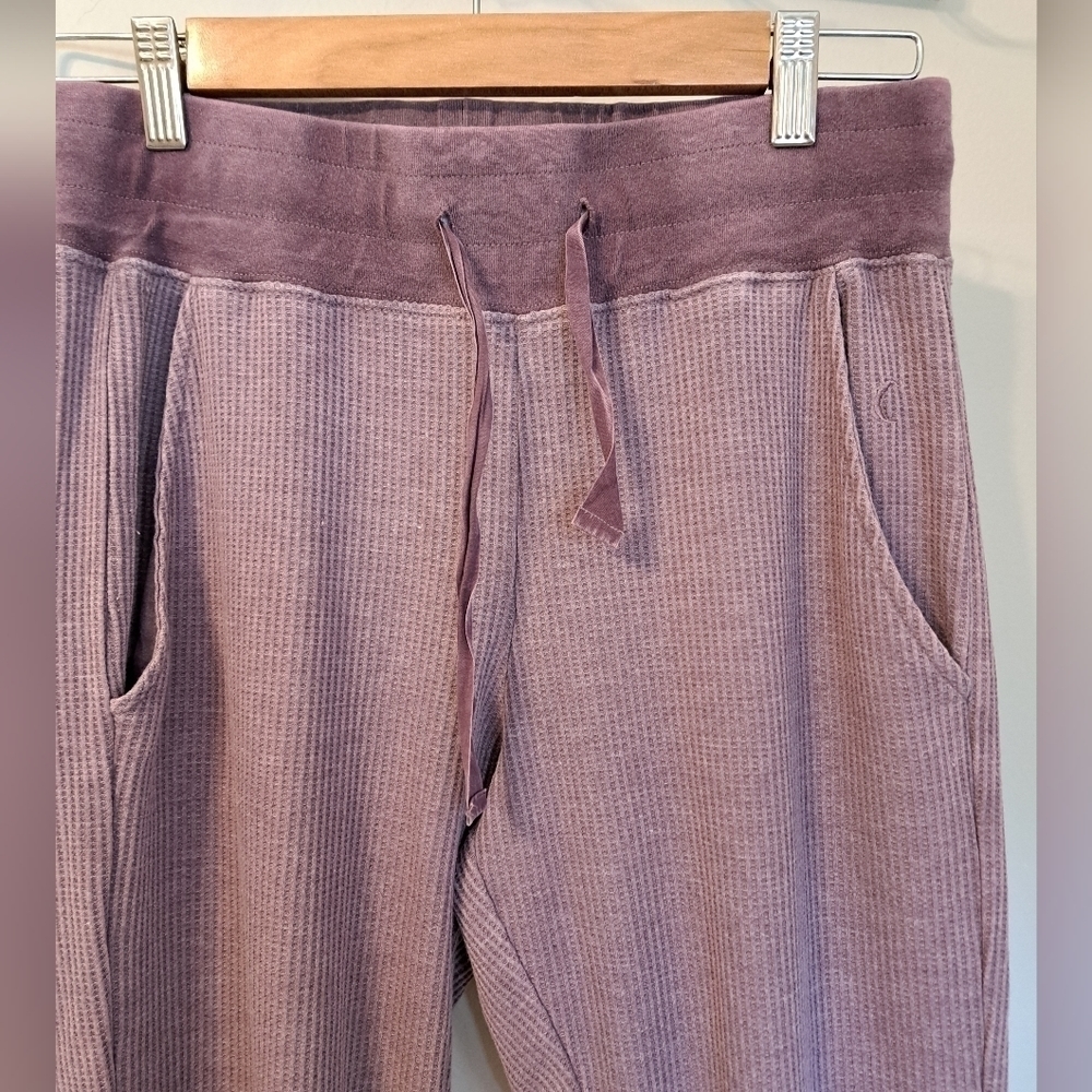 ZYIA Active Purple Don't Wake Me Thermal Joggers Small - Picture 3 of 5